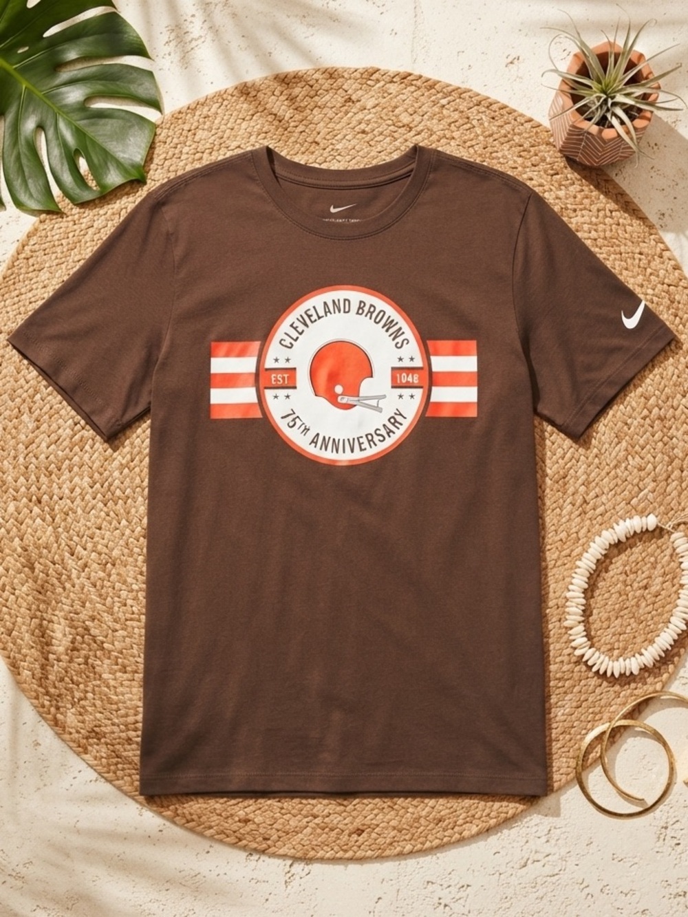 NWT NIKE NFL Cleveland Browns Commemorative 75th Anniversary Short Sleeve Shirt